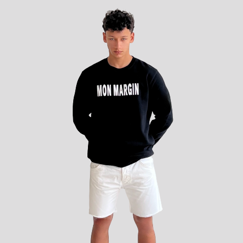 SWEATER MIT GRAFISCHEM MOTIV I MON MARGIN